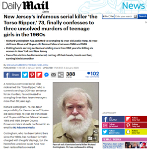 Torso Killer Confesses to three murders.